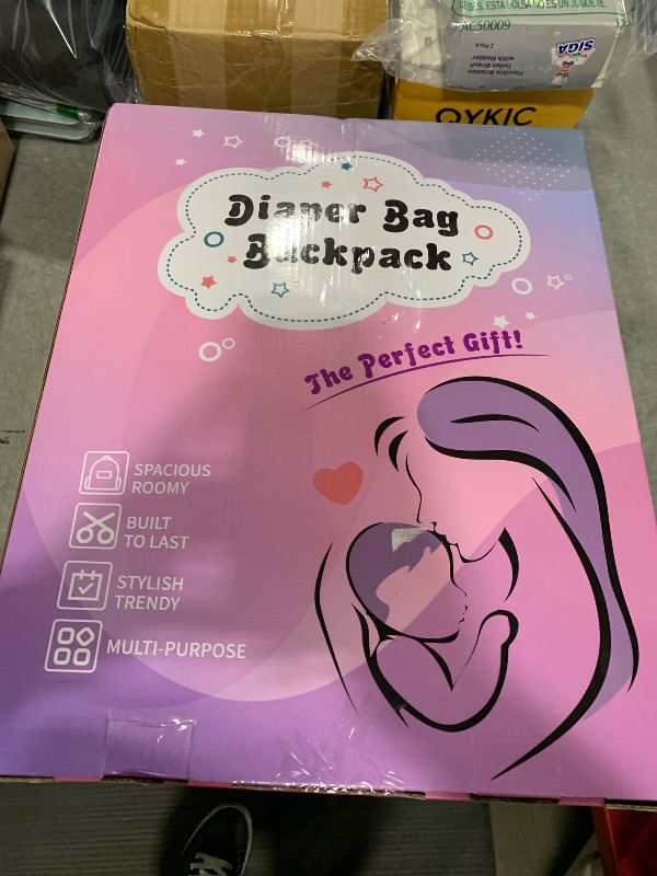 Photo 1 of Astro alan Baby Diaper Bags with Changing Station, Waterproof Diaper Bag Backpack for Moms Dads with USB Charging Port, Baby Shower Gifts, Large Capacity diaper backpack, Pink