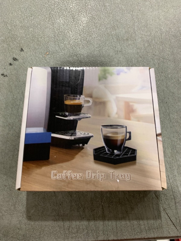 Photo 1 of Happy Reunion Drip Trays 6" Coffee Countertop Octagon Drip Tray Black Plastic Coffee Drip Tray With Honeycomb Grid, Pack of 2 (2 Pcs 6")