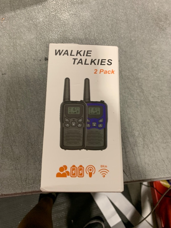 Photo 1 of Walkie Talkies, MOICO Long Range Walkie Talkies for Adults with 22 FRS Channels, Family Walkie Talkie with LED Flashlight VOX LCD Display for Hiking Camping Trip (Orange 2 Pack)