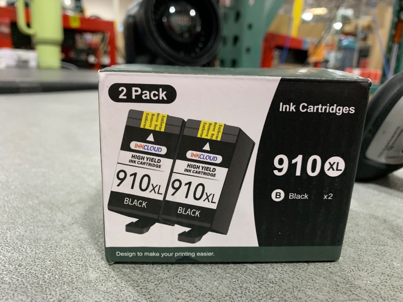 Photo 1 of INKCLOUD Remanufactured 910XL Black Ink Cartridges for HP Printers Replacement for HP 910XL Ink Cartridges Combo Pack to Work with HP OfficeJet Pro 8020 8025 8028 8035 Printers 2 Pack