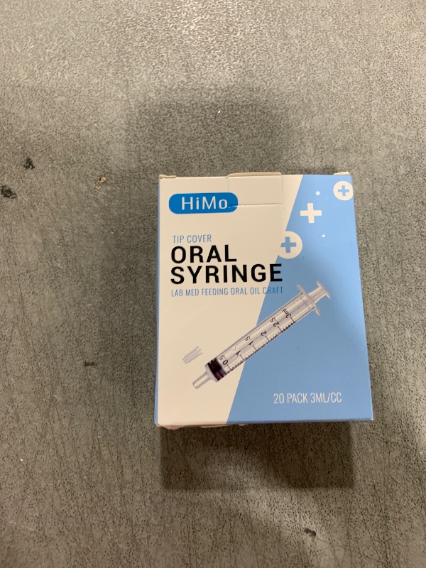 Photo 1 of 20 Pack 3mL Syringe with Tip Cap for Liquid, 3cc Plastic Syringes with Cover, Non-Sterile, No Needle