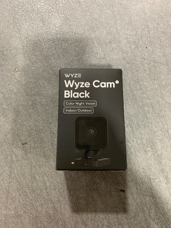 Photo 1 of Cam V3 Smart Home Security Camera, Indoor/Outdoor Use, 1080p Plug-in, Color Night Vision, Motion Detection, Two Way Audio, Compatible with Alexa, Google Assistant, Black