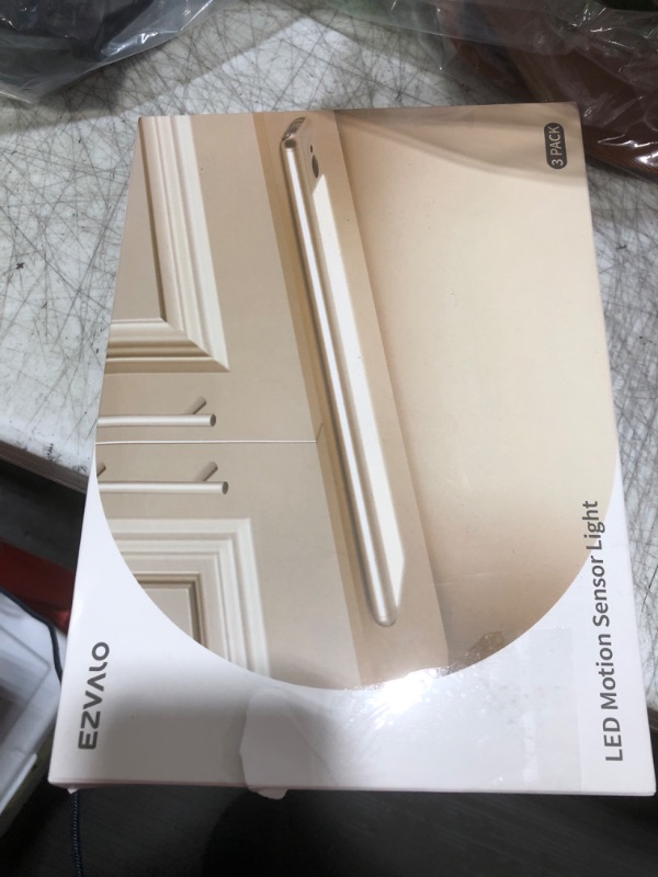 Photo 1 of EZVALO Under Cabinet Lights, LED Closet Lights Wireless USB Charging, Motion Sensor Lighting Indoor 5700K dimmable with Remote Control (White) 3 Pack