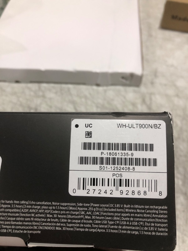 Photo 1 of Sony ULT WEAR Over-Ear Noise Cancelling Bluetooth Headphones with Alexa Built-in, Comfortable Design, 30-Hour Battery, Massive Bass, Black