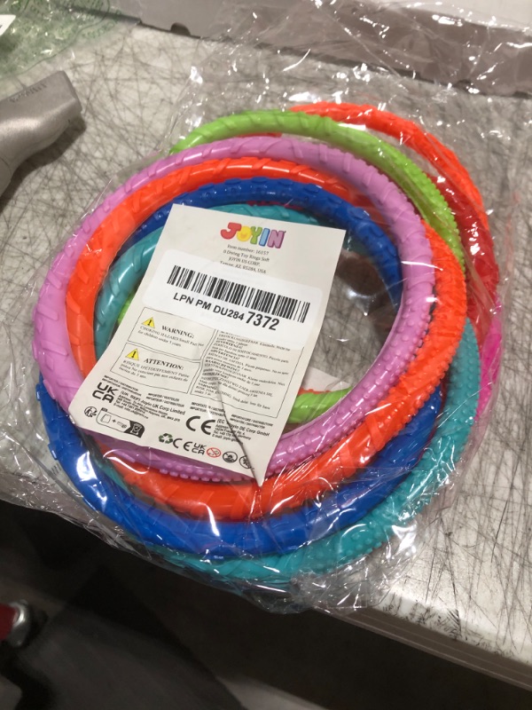 Photo 1 of JOYIN Dive Circles Pool Toys, 8 Pcs Colorful Pool Rings for Kids, Underwater Training Swimming Diving Toy for Kids Gifts Summer Swim Water Fun Games