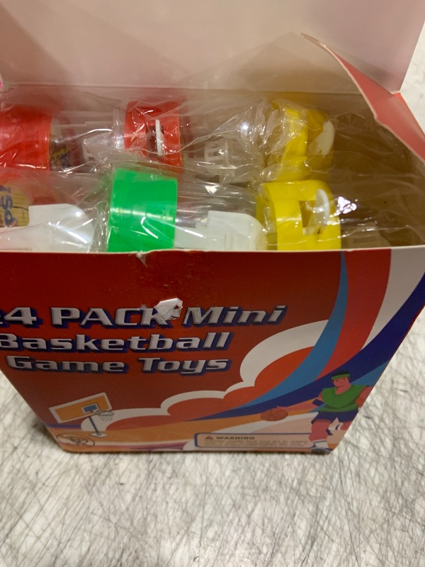 Photo 1 of 24 Pack Mini Finger Basketball Shooting Game, Basketball Party Supplies Favors Handheld Desktop Table Basketball Game Toys Fidget Game Birthday Party Decorations Supplies Random Color