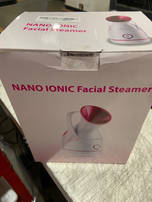 Photo 1 of Amconsure Facial Steamer - Nano Ionic Face Steamer Warm Mist Steamer for Home Sauna SPA, Humidifier for Face Steamer for Deep Cleaning Unclogs Pores Sinuses - Bonus 5 Piece Stainless Steel Skin Kit