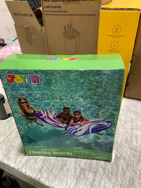 Photo 1 of JOYIN 2 Pack Inflatable Body Boards for Water Slides, Body Board for Slip Slide, Swimming Pool Floating Learn to Swim, Summer Water Fun Toy for Kids and Toddlers (Blue, Purple)