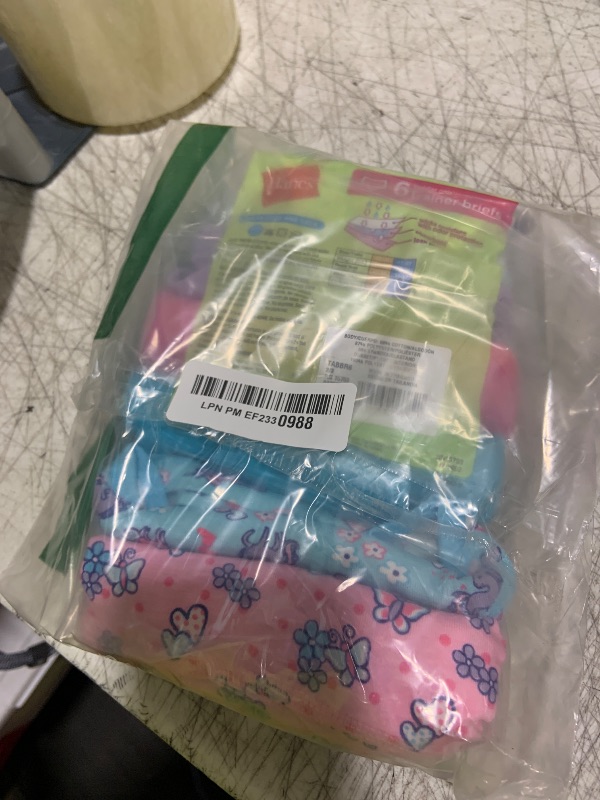 Photo 1 of Hanes Girls Toddler Potty Trainer Briefs, 6-pack Underwear, Assorted, 2-3 US