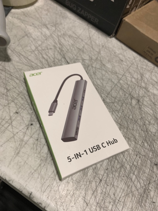 Photo 1 of Acer 5 in 1 USB C Hub with 4K HDMI, 100W Power Delivery, 3 USB A Data Ports, USB C to HDMI Multiport Adapter for Laptop, PC, Tablet, MacBook Air, iPad Air, iMac, iPhone 15/16 Pro/Pro Max