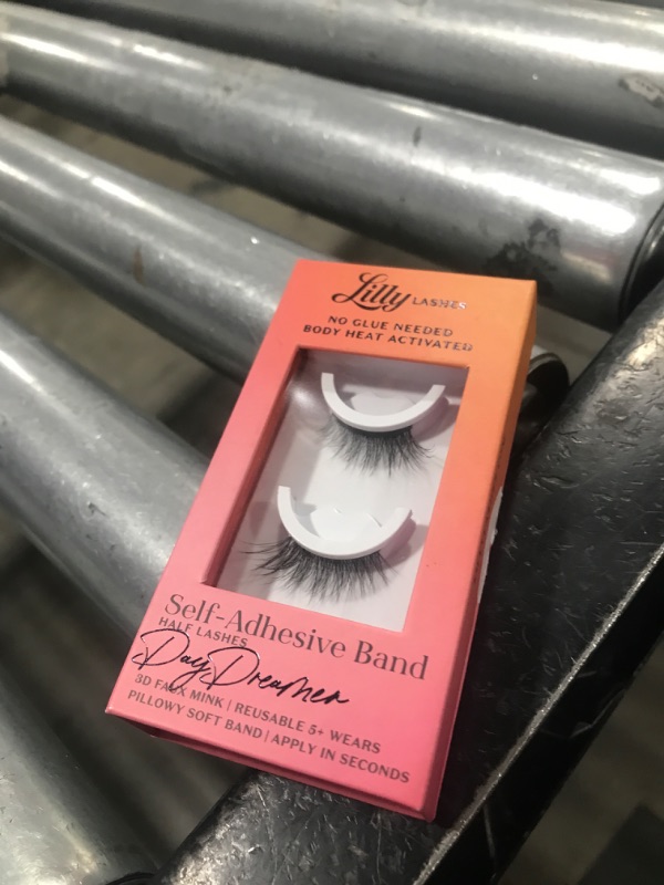 Photo 1 of Lilly Lashes Self Adhesive Eyelashes (Half Lashes), No Lash Glue Needed, Body Heat Activated Press on Lashes, Reusable Self Adhesive Eyelashes Up to 5x, Easy to Apply & Remove (DayDreamer)