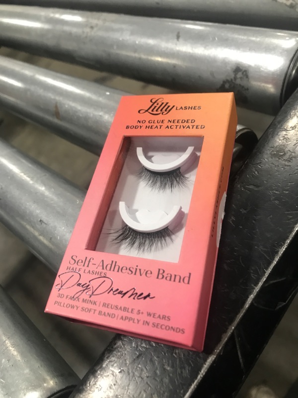 Photo 1 of Lilly Lashes Self Adhesive Eyelashes (Half Lashes), No Lash Glue Needed, Body Heat Activated Press on Lashes, Reusable Self Adhesive Eyelashes Up to 5x, Easy to Apply & Remove (DayDreamer)