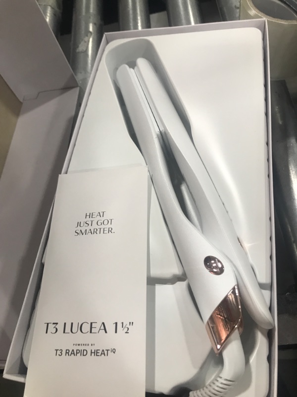 Photo 1 of T3 Lucea 1.5 Straightening & Styling Iron, White/Rose Gold, 1 ½”