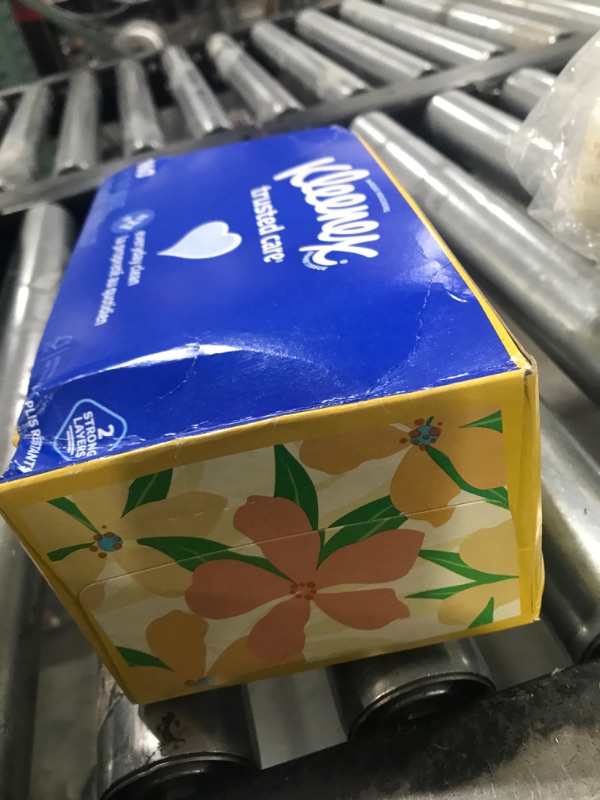 Photo 1 of Kleenex Trusted Care Facial Tissues, 1 Flat Box, 160 Tissues per Box, 2-Ply, Packaging May Vary