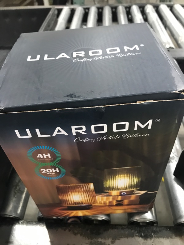 Photo 1 of ULAROOM Cordless Rechargeable Battery Operated lamp, Glass Small Table lamp - Portable Dimmable Brightness Touch Wireless Bedside Lamp for Bedroom Kitchen Dining Home Living Room Decor Sage Green