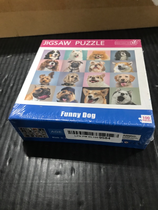 Photo 1 of 100 Piece Jigsaw Puzzles Funny Dogs Puzzles for Kids Ages 4-8 8-10,Jigsaw Puzzle for Toddlers 3-5 Years Old, Kids Puzzles Ages 6-8, Developmental Toys for Children, Birthday Gifts for Boys Girls