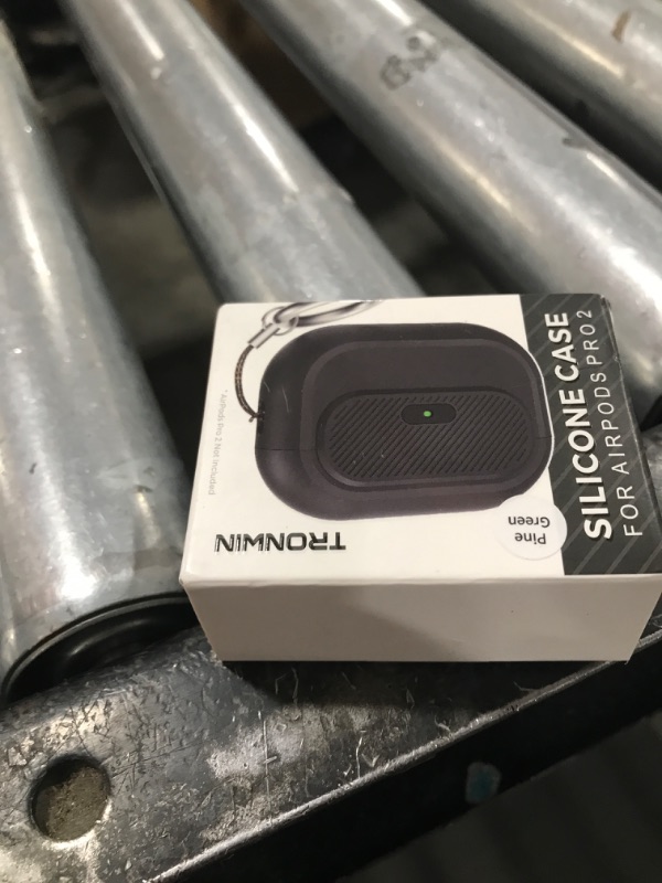 Photo 1 of TRONWIN AirPods Pro 2 Case - ?with Lock? One Piece Design AirPods Pro Case (2nd/1st gen), Soft Silicone Full Protective Cover with Easy Open/Close Lock for Women/Men (Pine Green)