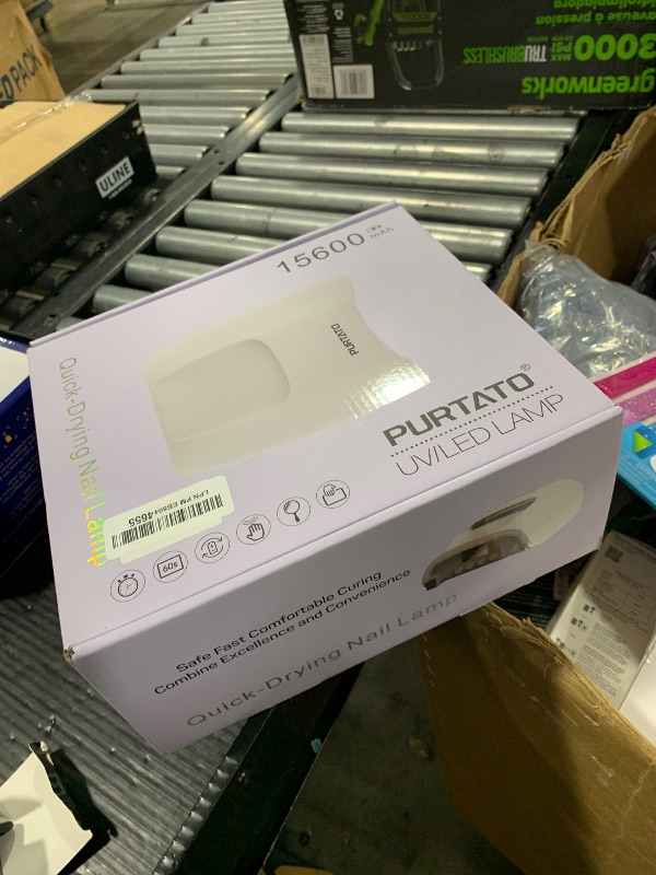 Photo 1 of Purtato Professional Cordless Rechargeable UV LED Nail Lamp with 4 Timer Setting and 126W High Power Quick Drying Nail Dryer(White)