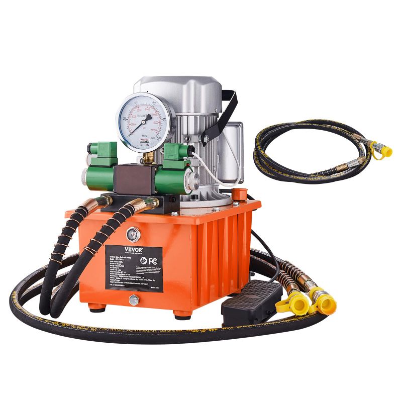 Photo 1 of VEVOR 10000 PSI Hydraulic Electric Pump, Double Acting, 750W Full Copper Power Engine & 8L Hydraulic Power Pack Cylinder