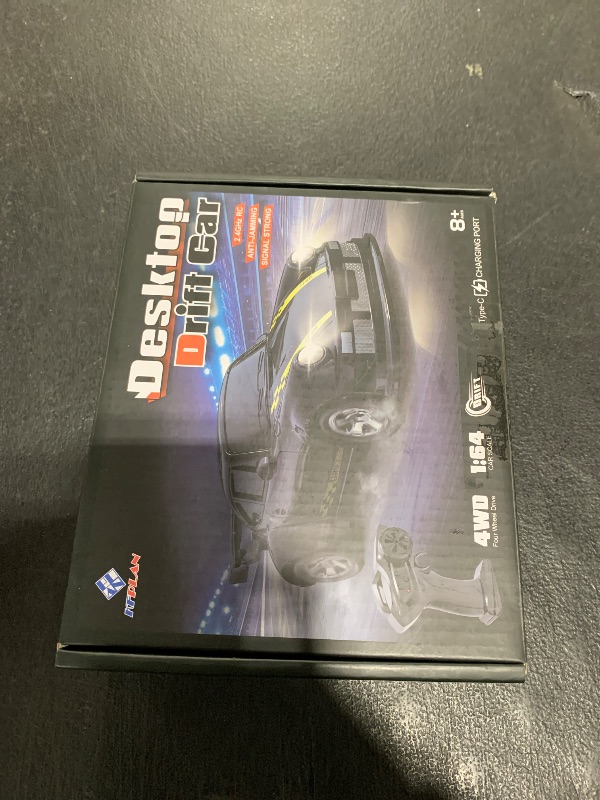 Photo 1 of TeeGGi Desktop Drift Car for Boys Kids Adults, 1/64 Scale Remote Control Car with LED Lights, 4WD Mini RC Drift Cars for Race, Children's Gifts and Toys
