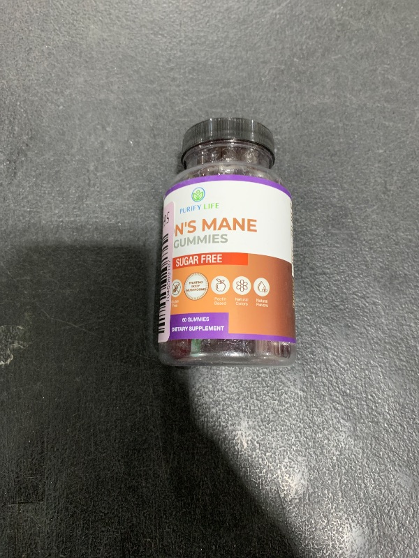 Photo 1 of Purify Life Sugar Free Lions Mane Supplement Gummies - Nootropic Supplement for Cognition, Brain Power, and Stress Response - Natural Berry Flavor - 60ct