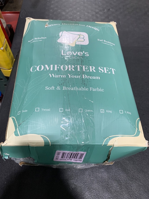 Photo 1 of Love's cabin King Size Comforter Set Terracotta, 7 Pieces King Bed in a Bag, All Season Bedding Sets with 1 Comforter, 1 Flat Sheet, 1 Fitted Sheet, 2 Pillowcase and 2 Pillow Sham