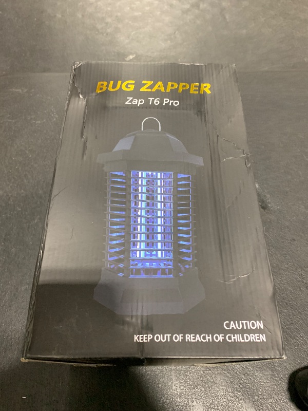 Photo 1 of GOOTOP Bug Zapper Outdoor, Mosquito Zapper, Electric Fly Zapper, Mosquito Killer, Fly Traps, 3 Prong Plug, Flying Insects Zapper Indoor Outdoor 90-130V, 4200V, ABS Plastic Outer (Black)