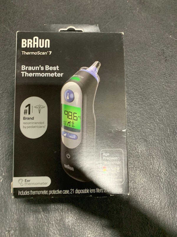 Photo 1 of Braun ThermoScan 7 Digital Ear Thermometer, Age-Adjusted Fever Guidance, Baby and Infant Friendly, No. 1 Brand Recommended by Pediatricians, FSA and HSA Eligible