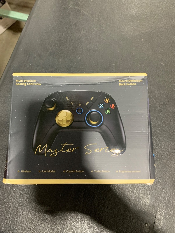 Photo 1 of PC Wireless Controller, Bluetooth Gaming Controllers for Windows, Steam, Laptop, Tablet, iPad, Switch, and Smart TV, with Dual Vibration, 6-Axis Motion, Macro Keys, Turbo Button, LED Backlight