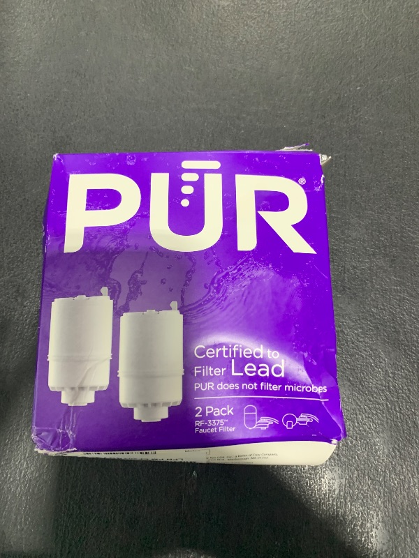 Photo 1 of PUR Faucet Mount Replacement Filter 2-Pack, Genuine PUR Filter, 2-in-1 Powerful Filtration, Includes Lead Removal, 6-Month Value, White (RF33752)