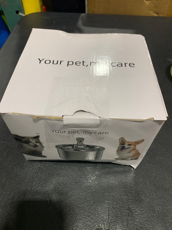 Photo 1 of Homtyler Cat Water Fountain, Stainless Steel Inside Ultra-Quiet Pump, 2L/67oz Automatic Dog Dispenser Water Bowl, Multiple Pets Water Fountain