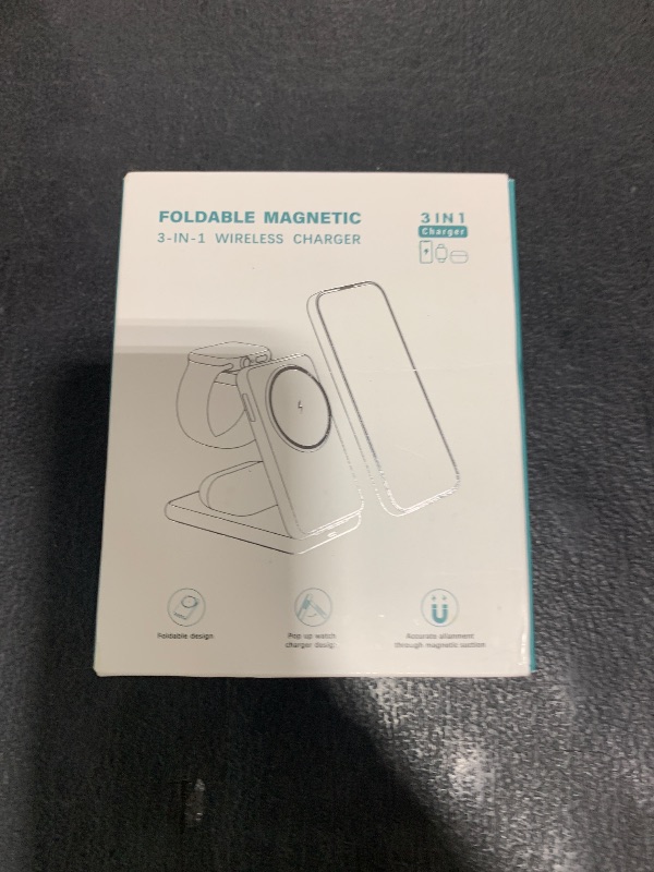 Photo 1 of Magnetic Wireless Charger for Samsung, 3 in 1 Foldable MagSafe Charging Station for Samsung Galaxy S25 Ultra/S24/Buds, One-Click Ejection Charger for Galaxy Watch Ultra/7 [for Samsung Watch Only]