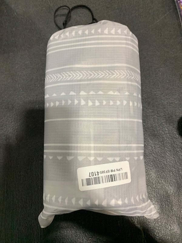 Photo 1 of 110''×118'' Extra Large Beach Blanket for 8 Adults, Outdoor Beach Mat Sand Free Waterproof with 4 Stakes & 4 Corner Pockets, Polyester Lightweight Foldable Grey Picnic Mat for Travel, Camping, Hiking
