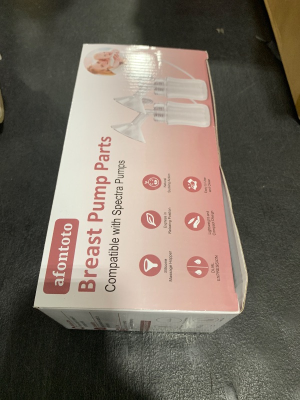 Photo 1 of Pump Parts Compatible with Spectra S1/S2/9Plus Breastpump, Full Set Replacement Parts for Spectra Include 24mm Flange,Duckbill Valve,Backflow Protector,Tube,Bottle, Not Original Spectra S2 Accessories