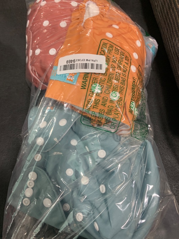 Photo 1 of ALVABABY Baby Cloth Diaper 6 Pack with 12 Inserts One Size Cloth Diaper Covers Adjustable Washable Reusable for Baby Girls and Boys 6BM109