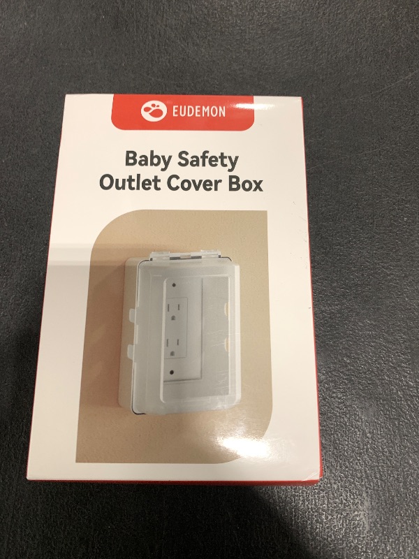 Photo 1 of EUDEMON 1 Pack Updated Baby Safety Electrical Outlet Cover Box Childproof Plug Cover - More Space for Large Plugs Easy to Install & Use (White)