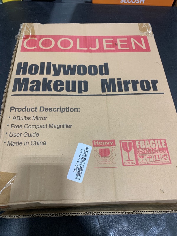 Photo 1 of COOLJEEN Vanity Mirror with Lights and Bluetooth, Wireless Charging Lighted Vanity Mirror with Phone Stand, 9-Bulb 3 Color Lighting Tabletop Lighted Makeup Mirror, 360°Rotation