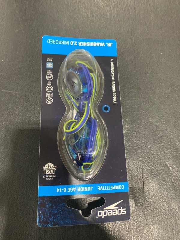 Photo 1 of Speedo Unisex-Child Swim Goggles Vanquisher 2.0 Junior, Mirrored Blue
