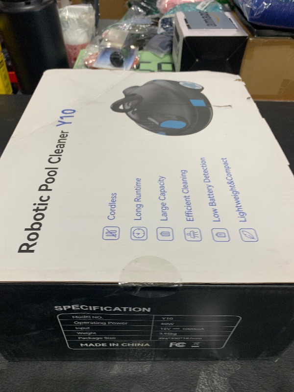 Photo 1 of OUCAXIA Y10 Cordless Robotic Pool Cleaner Automatic Vacuum - 90 Mins Runtime, Powerful Suction, Self-Parking, Lightweight for Above/Inground Pools Up to 65ft/1100 Sq.Ft