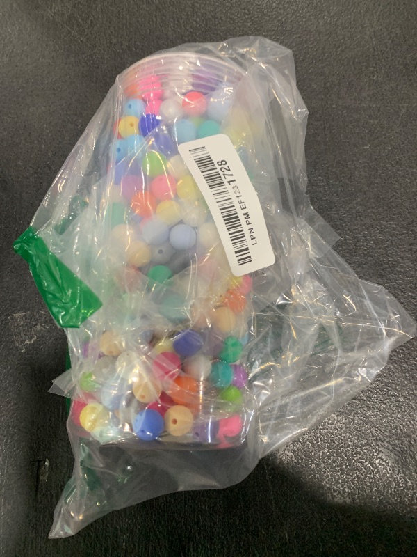 Photo 1 of Keyzone 500Pcs Silicone Beads 12mm DIY Kit - Round, Multicolor Beads for Keychain, Necklace & Bracelet Making