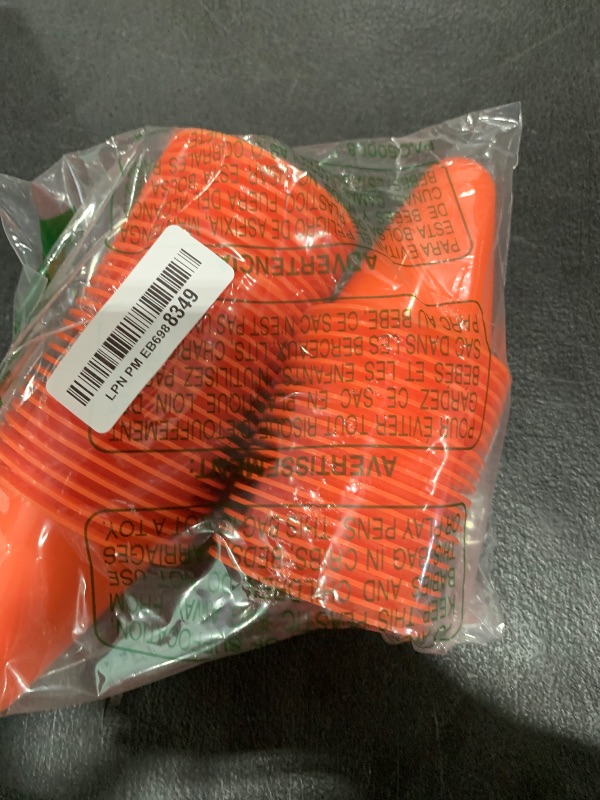 Photo 1 of Juvale 50 Pack Mini Cones for Classroom, Small Sports Markers for Soccer, Playground (Orange, 3 in)
