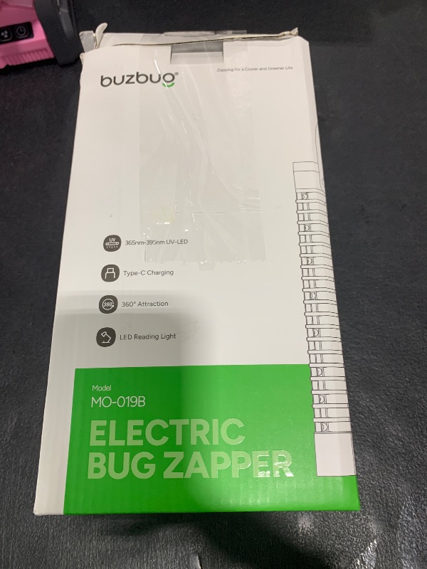 Photo 1 of Buzbug Bug Zapper Outdoor Indoor, 10 Years Lifespan Lamp, 9000mAh Battery,IPX4 Waterproof, Portable & Rechargeable LED Electric Fly Killer with Reading Light,for Camping Patio Home -MO019B
