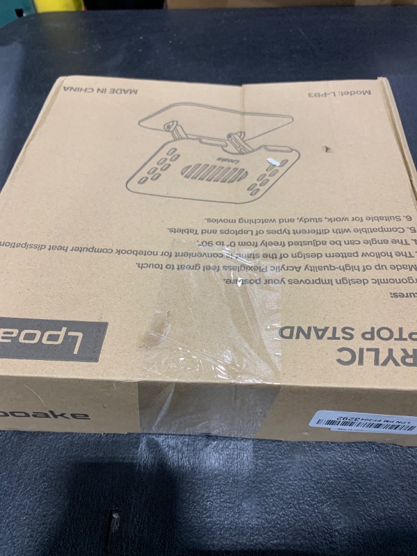 Photo 1 of Lpoake Adjustable Foldable Laptop Stand, Portable Ergonomic Computer Stand for Laptop, Compatible with 10 to 15.6 Inches Notebook Computers