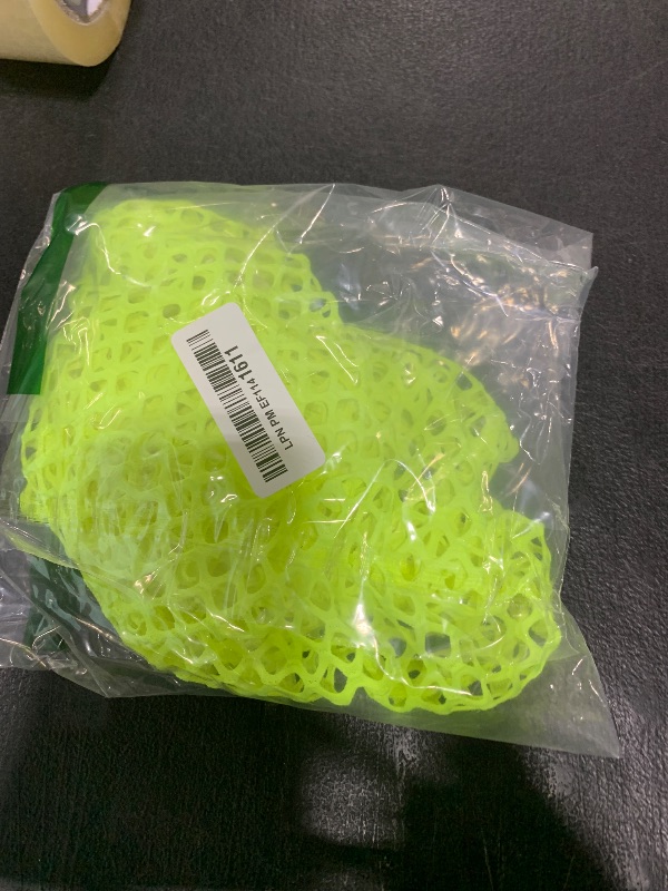 Photo 1 of WDIRARA Men's Fishnet Mesh Tee Shirt Round Neck Short Sleeve Crop Top Lime Green S