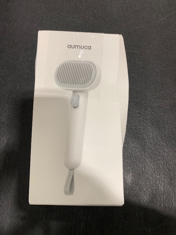 Photo 1 of aumuca Cat Brush for Shedding, Cat Brushes for Indoor Cats, Cat Brush for Long or Short Haired Cats, Cat Hair Brush Cat Grooming Deshedding Brush for Dog Kitten Horse Massage Removes Loose Fur, White