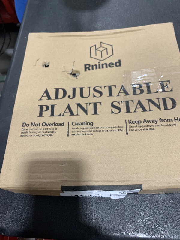 Photo 1 of Rnined Adjustable Plant Stand Indoor,Bamboo Mid Century Modern Plants Stands, Stable Plant Holder,Fit 8 9 10 11 12 inch Pots (Pot & Plant Not Included)