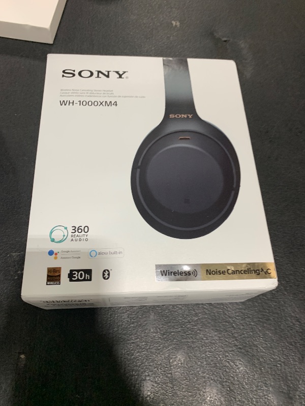 Photo 1 of Sony WH-1000XM4 Wireless Premium Noise Canceling Overhead Headphones with Mic for Phone-Call and Alexa Voice Control, Black WH1000XM4