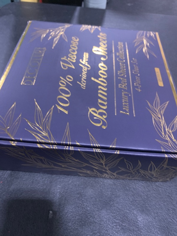 Photo 1 of DECOLURE 100% Viscose Derived from Bamboo Sheets Queen Size 4pcs - Ultra Soft & Luxuriously Cooling, 17" Deep Pocket, Double Stitching, Perfect for Hot Sleepers - Queen Bed Sheets (Light Grey)
