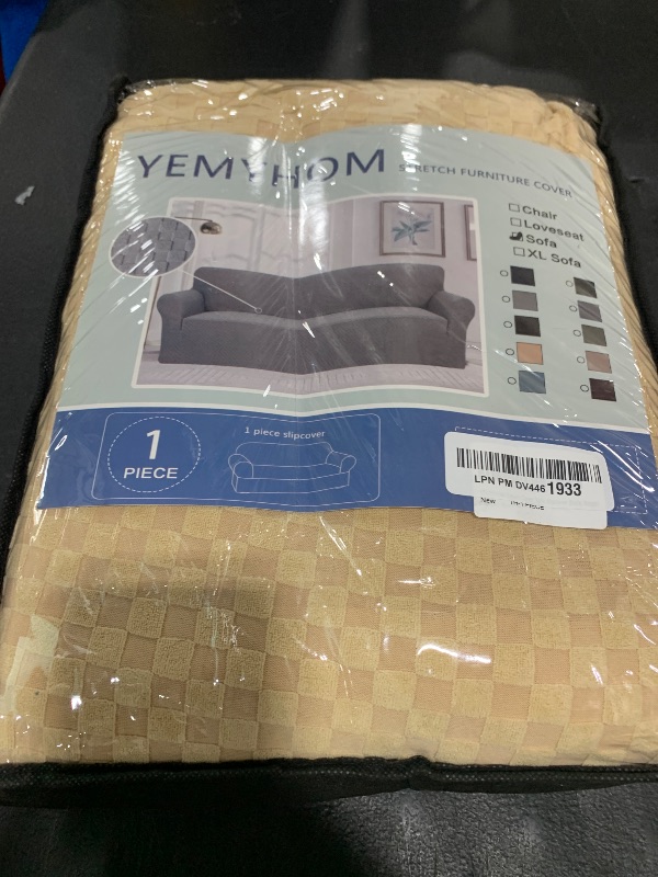Photo 1 of YEMYHOM Couch Cover Latest Jacquard Design High Stretch Sofa Covers for 3 Cushion Couch, Pet Dog Cat Proof Slipcover Non Slip Magic Elastic Furniture Protector (Sofa, Beige)