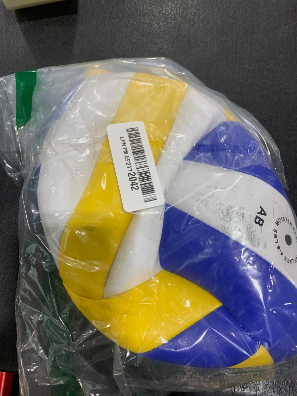 Photo 1 of Magicorange Volleyball, 1 Pack Official Size 5 Soft Touch Recreational Volleyballs- PU Leather Indoor Outdoor Volleyballs for Beach Play, Game,Gym,Training -Includes Ball Pump (Blue Yellow)